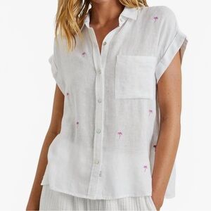 Rails palm tree button down